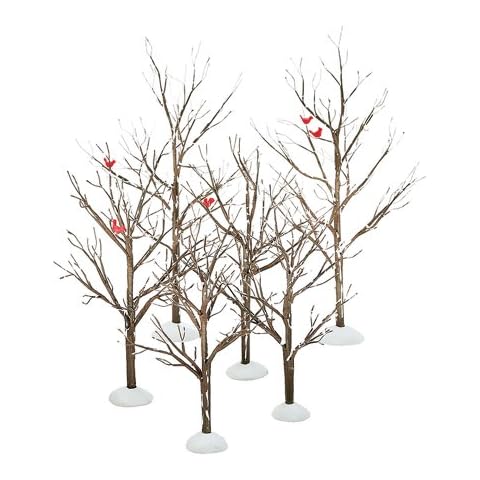 Department 56 Steel, Paper, Plastic Village Bare Branch Trees Accessory Figurine (Set of 6) Cover