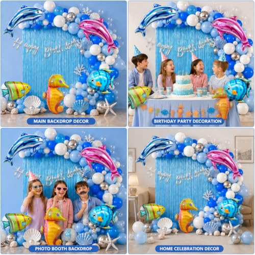 Image of Set of 58 Pcs Under The Sea Birthday Decoration Kit