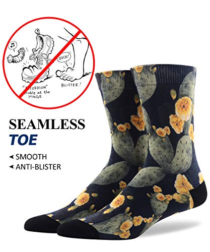 MEIKAN Men's Novelty Socks, Digital Printing Funky Patterned Crew Socks 3, 4, 5, 6 Pairs4