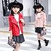 Elife Girls Fashion PU Leather Motorcycle Jacket Children's Outerwear Slim Coat Pink 9-10Y …