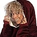 THE COMFY Original | Sherpa Lined Microfiber Fleece Wearable Blanket, Oversized Design with Hood and Pocket, From Shark Tank, for Women & Men, Warm and Cozy Gifts
