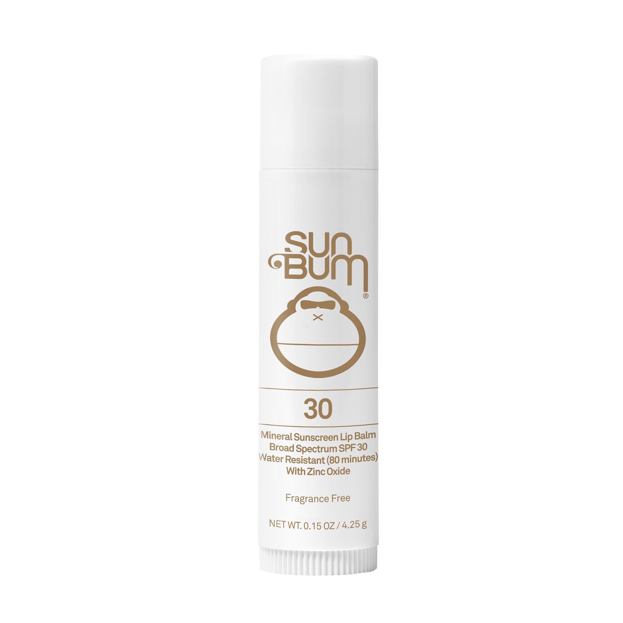 Sun Bum SPF 30 Mineral Sunscreen Lip Balm - Hawaii Act 104 Compliant (Octinoxate & Oxybenzone Free) - Zinc-Based Broad Spectrum UVA/UVB Lip Protection - 0.15 oz Stick
