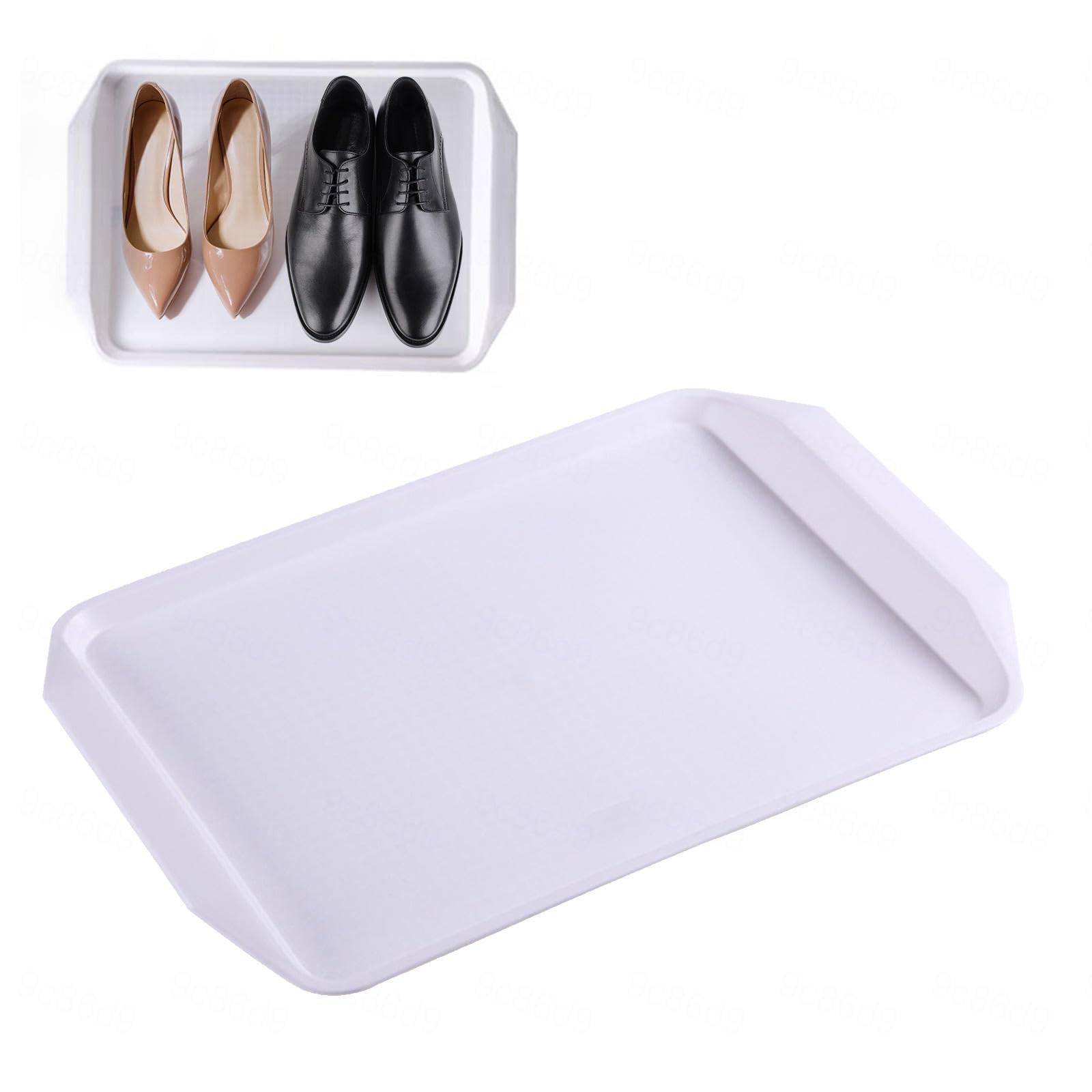 RRRYYYZZ Shoe Mat 3 Pack Rubber Boot Tray Wet Shoe Mats for Entryway for Garden, Bedroom, Entrance Area, Garage Boot Tray,White