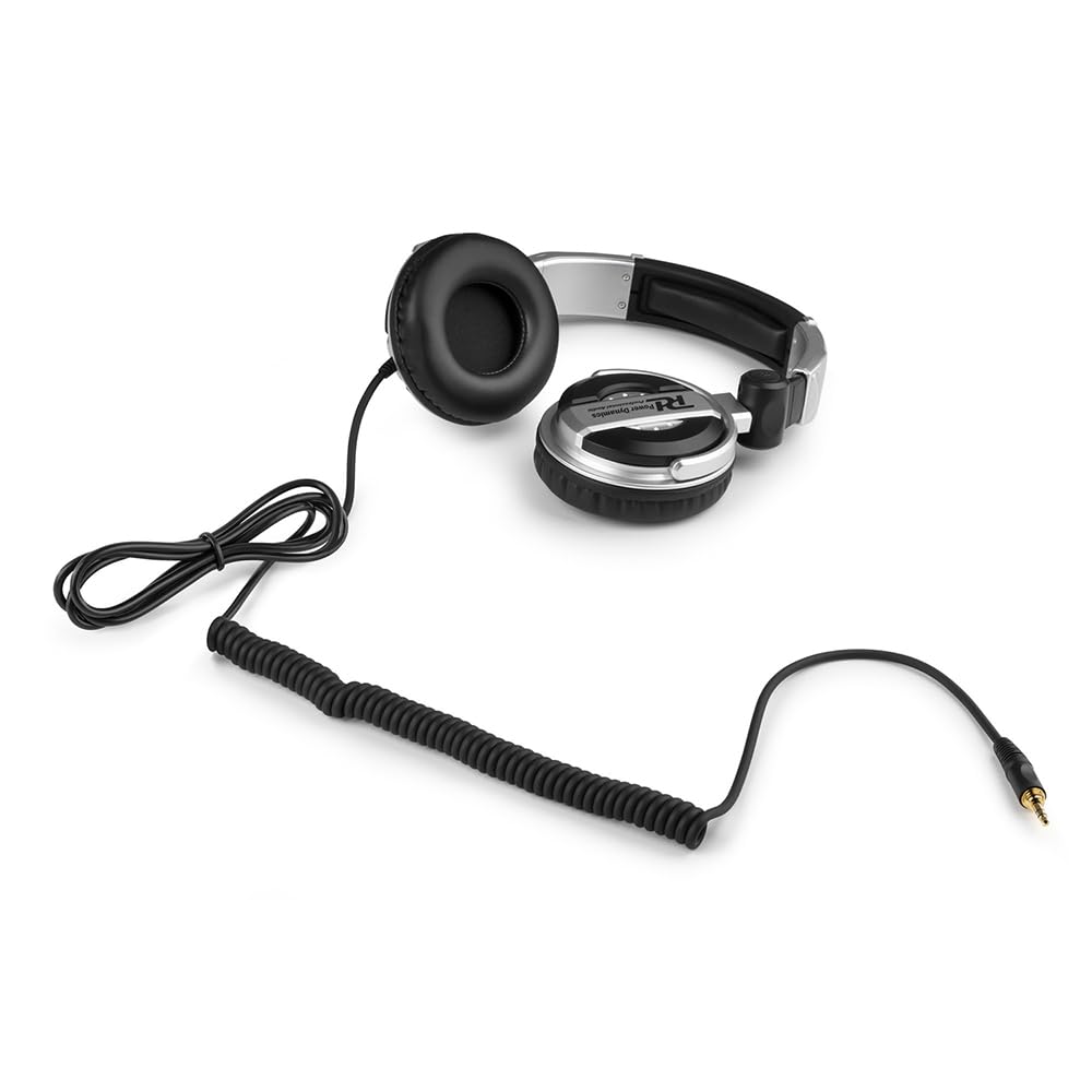Power Dynamics PH510 Casque DJ, Accessoire Pro, Haute Qualité, Matériel Professionnel, Facile à Transporter, Pilotes 50mm pour SPL Élevés, Adaptateur à Visser 3,5-6,35 mm
