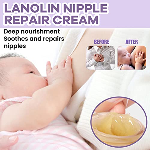 Manteiga de Mamilo de Lanolina, 30 G de Bálsamo de Mamilo para Bebês Hidratante Suave, Produtos Repa