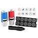 Stamp-Ever 10-in-1 Teachers' Student Work Stamp Kit, 10 Interchangable Self-Inking Stamps, 5/8-Inch Impression, Blue/Red (4630)