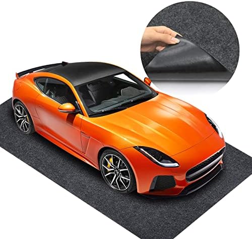 Garage Floor mat, Oil Spill mat, Large Vehicle Garage mats, Premium Absorbent Oil Pad, Garage Carpet for Golf Carts,Motorcycles,Protect Garage and Shop Floor Surface, Reusable, Waterproof(6.2'x8.5 ')