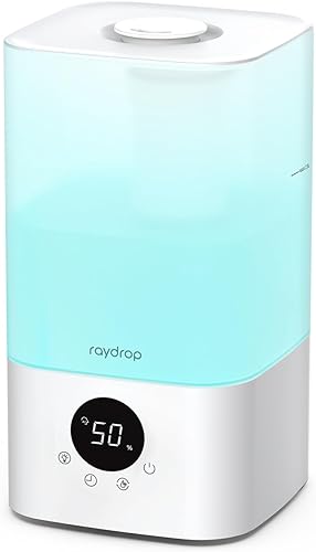 raydrop Humidificadores inteligentes para dormitorio, humidificadores de niebla fría de llenado superior de 2.5 L para el hogar, humidificación