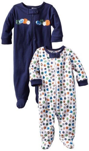 Gerber Baby-Boys 2 Pack Sleep N Play Zip Front Sports