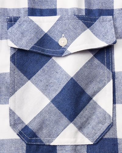 Image of Alimens & Gentle Men's Button Down Regular Fit Long Sleeve Plaid Flannel Casual Shirts