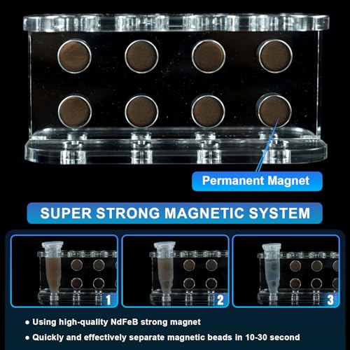 Image of Special Magnetic Separation Tool for Eppendorf 5ml Conical Centrifuge Tubes,High Magnetic Field Strength for Quick 10-30s Separation Time,High Temperature and Corrosion Resistance
