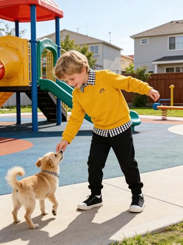 Image of KIDLAGA Toddler Boy Clothes Long Sleeve Sweatshirt Tops and Pants Boys 2-Piece Kids Winter Outfits