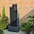 SERBILHOME Water Fountains Indoor Large - 49.6" H Modern Outdoor Fountain Floor Standing Waterfall with Lights for Garden, Patio, Yard, Deck Decor - Relaing