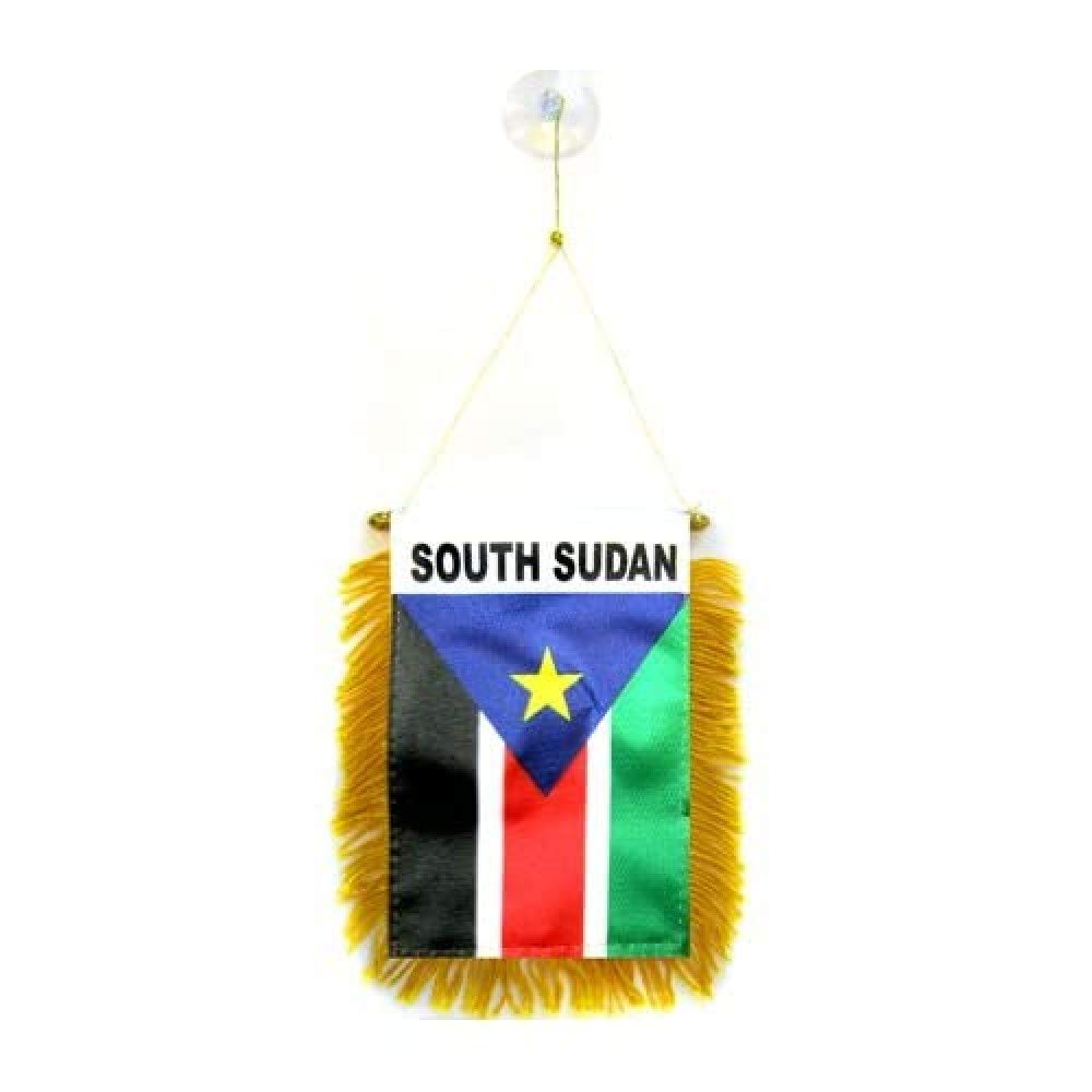 AZ FLAG South Sudan Pennant 4x6 in 100D Polyester Suction Cup