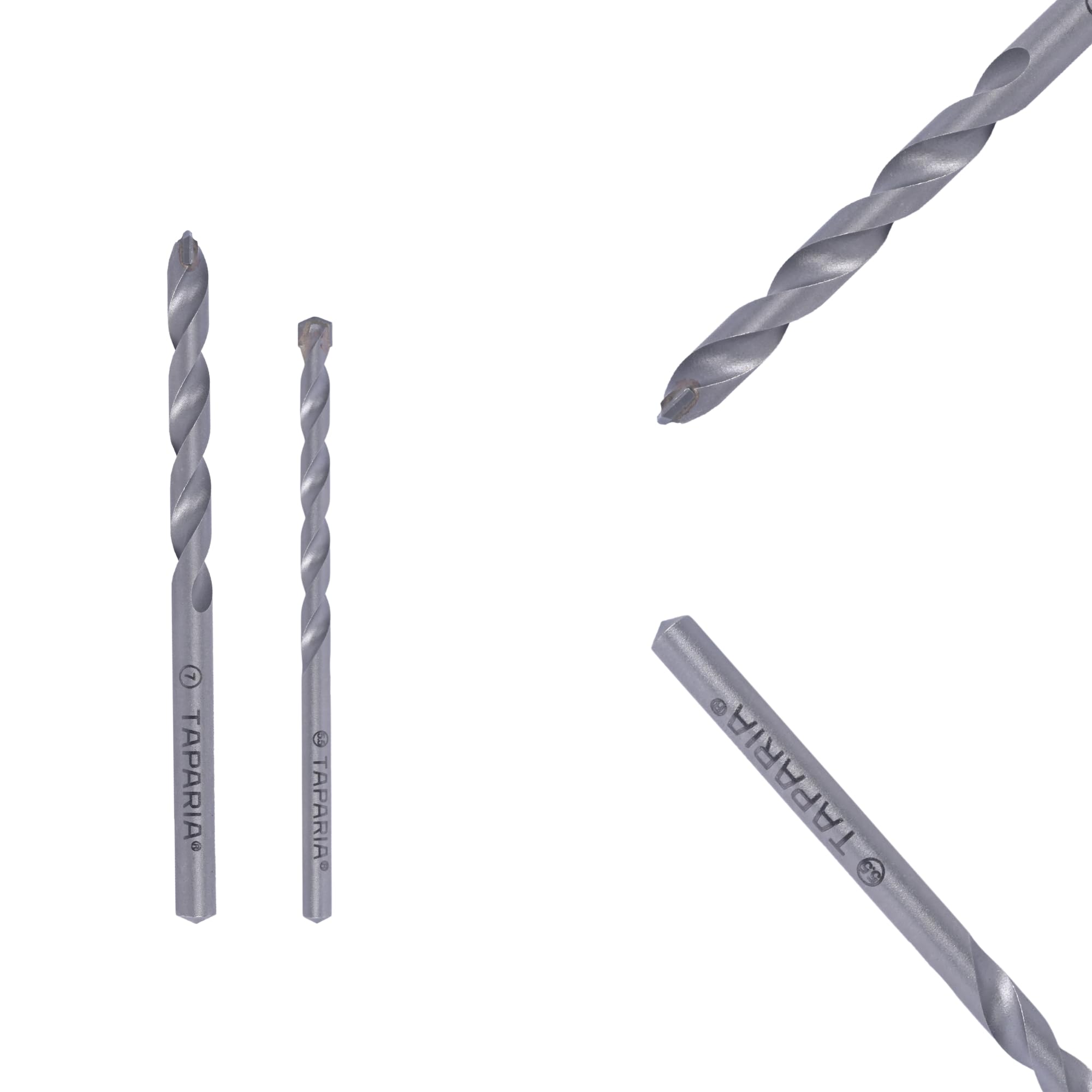 TAPARIA Flat Tip Plus Masonry Drill Bit Combo for Concrete Drilling (MD55100 (5.5x60x100 mm), MD7100 (7x55x100 mm) PACK OF 2)-Spiral Flute Type-Home, DIY, Professional Brick, Wall-image-13