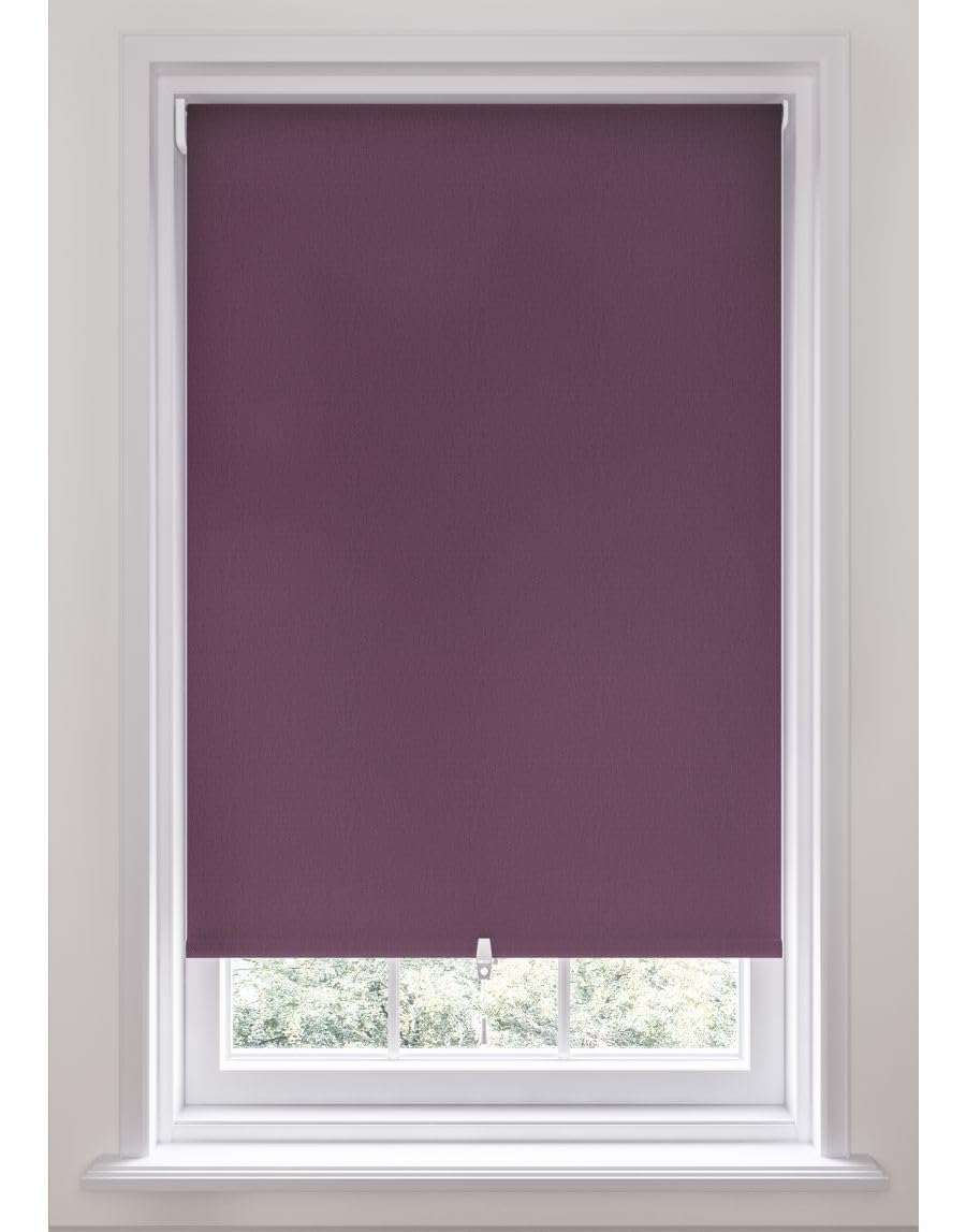 Swish Mulberry Cordless Blackout Roller Blind, W120 Cm X D170 Cm