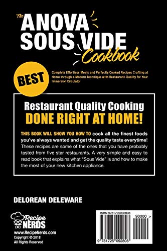 Anova Sous Vide Cookbook: Best Complete Effortless Meals and Perfectly Cooked Recipes Crafting at Ho