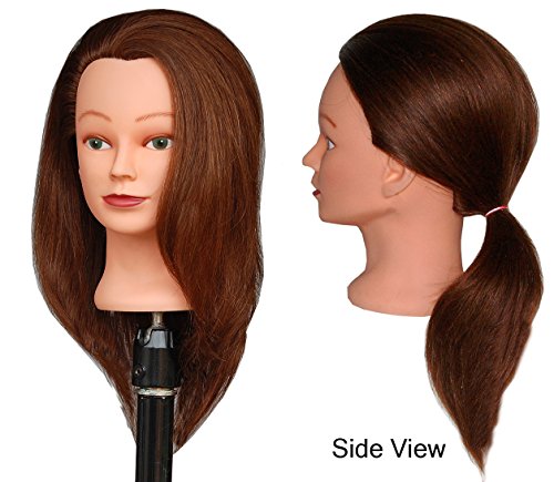 HairZtar 100% Human Hair 20-21" Mannequin Head Hairdresser Training Head Manikin Cosmetology Doll