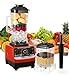 Mixer für Säfte und Smoothies, 2.000 W, 2-in-1, professioneller Mixer, 3 Mixbecher, 15 Geschwindigkeitseinstellungen, 6 Edelstahlklingen, Entsafter für Smoothies, Säfte und Smoothies