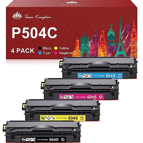 Toner Kingdom CLT-504S Tonerkartusche Kompatibel für Samsung CLT-P504C mit Xpress C1860FW C1810W CLX-4195FN CLX-4195FW CLX-4195N CLP-415NW (CLT-K504S CLT-C504S CLT-M504S CLT-Y504S, 4-Pack)