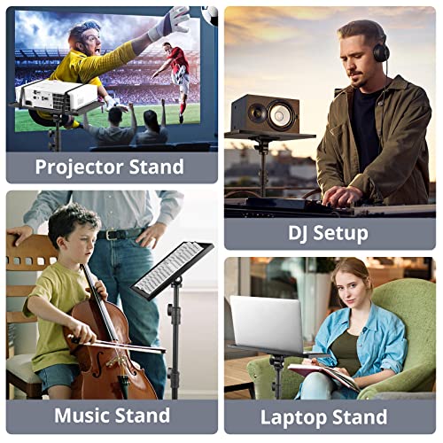 Eicaus 180° Rotation Heavy-Duty Projector Stand Tripod, Adjustable Laptop Stand with Height Range 26 to 55 inches, Portable Music Stand&DJ Setup for Outdoor Movies, Office, Home, Stage or Studio