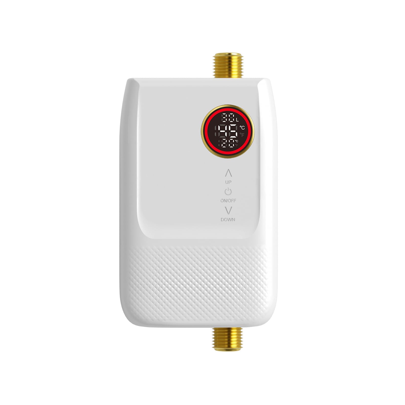 Chauffe-eau Instantané,Chauffe-eau électrique sans réservoir,5500W Mini chauffe-eau instantané,Affichage LED Murale,Protection Anti Surchauffe,IPX4 Sécurité Multiple,Cuisine Buanderie Bureau