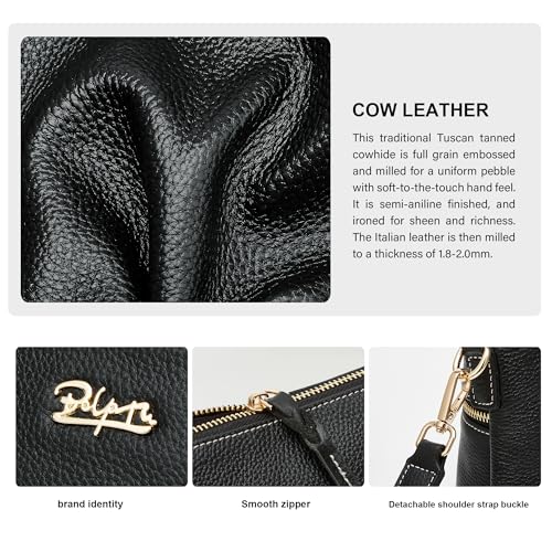 Image of BOYATU Leather Crossbody Bag for Women: Designer Shoulder Purse for Travel - Trendy Genuine Leather Handbag for Everyday