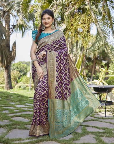 Image of Yashika Women's Banarasi Kanjivaram Art Silk Saree|Sarees for Women Ethnic Wear