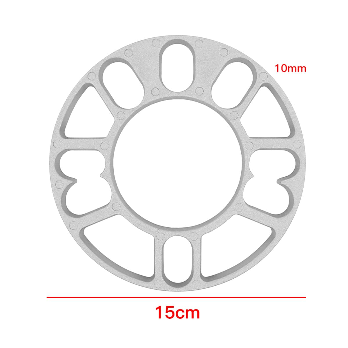 Confezione da 4 distanziali per Ruote da 10 mm, in Lega di Alluminio, 4 e 5 perni, distanziali universali, Foro Centrale da 78 mm, PCD da 100 mm a 120 mm