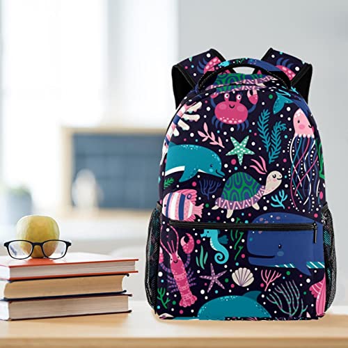 Bolsas de viaje con compartimento para portátil de tortuga y ballena 6