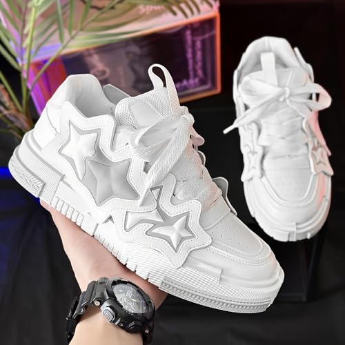 Men's Trendy Street Style Colour Block Skateboard Shoes, Comfy Non Slip Durable Platform Sneakers for Men's Outdoor Activities2