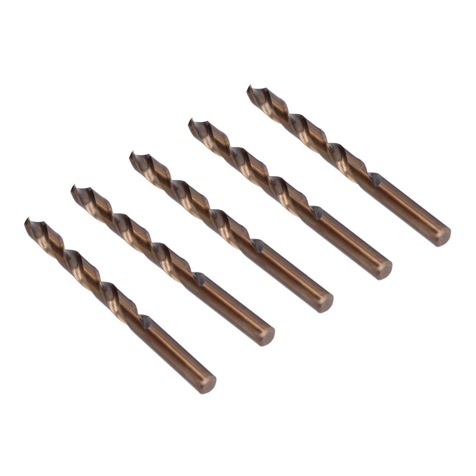 Juego de Brocas Helicoidales de Acero de Alta Velocidad para Trabajos de Perforación Eficientes en Metal, Cobre, Hierro y Aluminio, Kit de 5 Piezas para Equipos de Procesamiento de Taladros