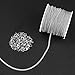 WXJ13 Silver Plated Curb Cable Chain for Jewelry Making, Brand 33FT Unfinished DIY Jewelry Making Chains Necklace with 20 Lobster Clasps and 50 Jump Rings, 2 x 3mm, Spool Packaged