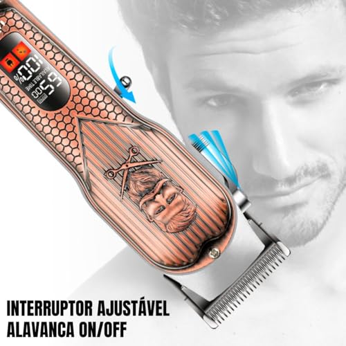 Maquina De Corta Cabelo Profissional Barbeador Degrade Barba cortes de cabelo, degradê e barba. Bate