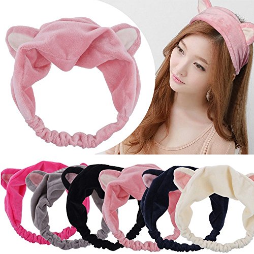 DAWEIF Cute Cat Ear Hair Band For Women Girls Wash Face Makeup Running Sport Tool,Beauty Lovely Spa Head Bands,Party Gift Headdress Hair Accessories
