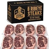 Grumpy Butcher Aged Ribeye Steaks, 8 Pack - USDA Top Choice Beef Ribeye Steaks - Steakhouse Quality Freezer...