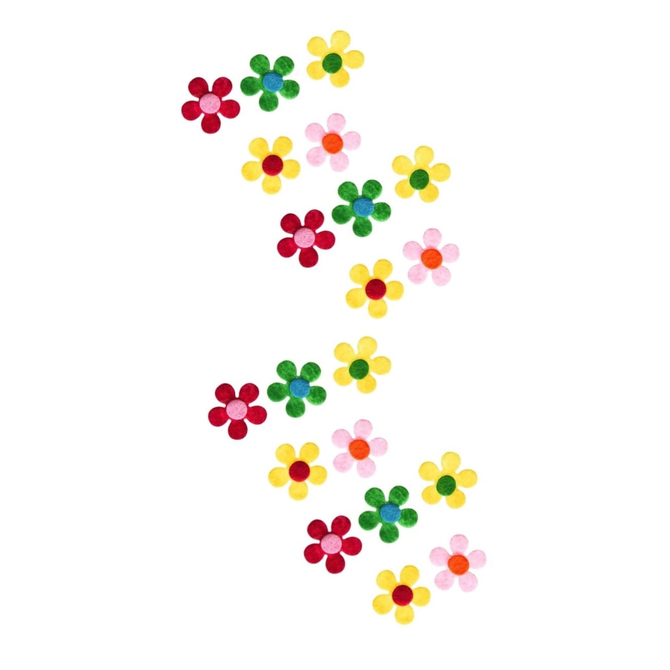 Flores de tela para manualidades y apliques de fieltro infantil en pack de 240
