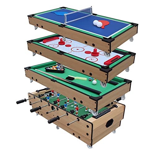 Kick Chancellor 33" 4-In-1 Mini Tabletop Foosball Table (Brown) #TOP20