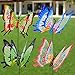 FENELY Giant Butterfly Garden Stakes Decorations Outdoor 3D Large Butterflies Lawn Decorative Yard Decor Patio Accessories Ornaments Gardening Art Christmas Whimsical Gifts (Pack of 4)