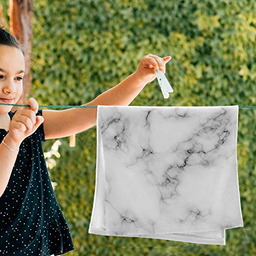 Vdsrup Mable Hand Towels Black White Stone Marbling Towel Set Of 2 Small Bath Towels Soft Guest Face Towel Bathroom Decorations Thin Kitchen Tea Dish Towels 14X28 In #TOP3