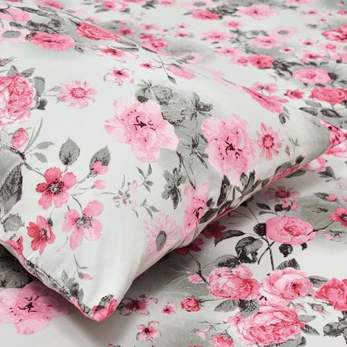 Image of Dreamscape Microfiber Wrinkle & Fade Resistant Double Bedsheet with 2 Pillow Covers (Size 87 x 94 inches, 140TC, Colour - Pink)
