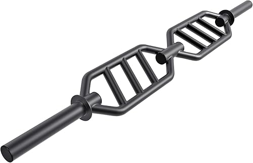 Kipika Barra de trampa olímpica, barra hexagonal, barra de encogimiento, barra de peso muerto con asas plegables, barra de agarre múltiple, barra