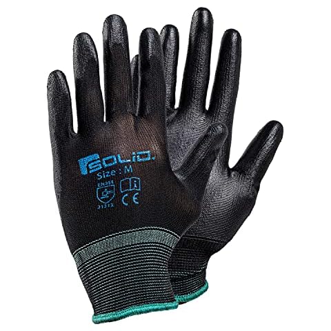 SolidWork 12-Pair Safety Work Gloves for Men & Women | Cut Resistant | Grip Mechanic Gloves for Safety Working Outdoors and Construction Cover