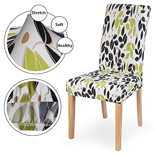 Housse de chaise fleurie en spandex extensible pour salle à manger et banquet