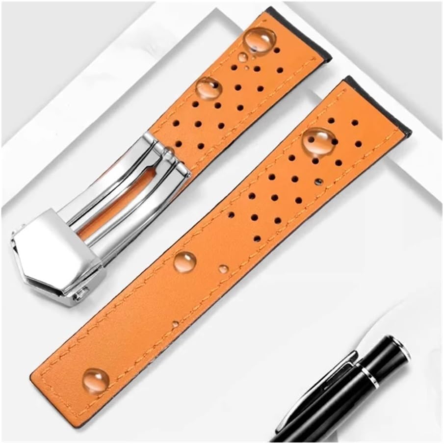 Men's Leather Watch With Accessories Fit For Heuer Monaco Watchband CAW211M 211P CAW211R 211T Strap 22mm Breathable Soft