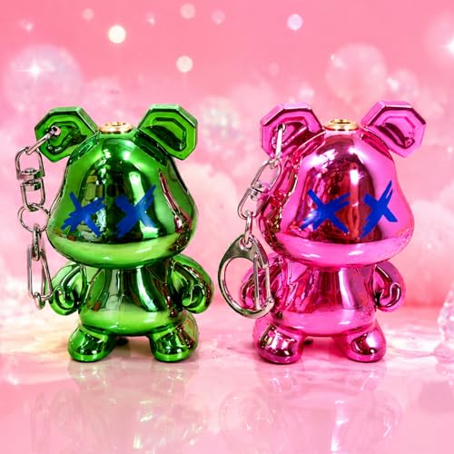 Encendedores de antorcha 2 pack forma oso verde y rosa miniatura 3