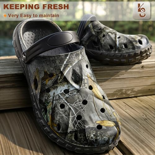 Image of KEMISANT Cushioned Clogs Mules for Men Garden Beach Water Fun-Lightweight