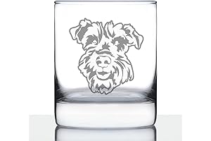 Schnauzer Face Whiskey Rocks Glass: The Perfect Gift for Dog-Loving Whiskey Aficionados