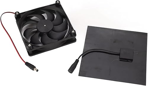 Miniatura 7 de Kit de ventilador de panel solar de 50 W, ventilador solar de invernadero, portátil, para cobertizos de invernadero, gallinero, mascota, casa,
