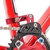 Fahrradkettenführung, MTB-Fahrrad-Schutz, für Rennrad, Mountainbike, Kettenführung, Spanner mit ausgehöhltem Design für einzelne Scheiben-Ritzel, Vorderes Zifferblatt, glattes Fahren (schwarz)
